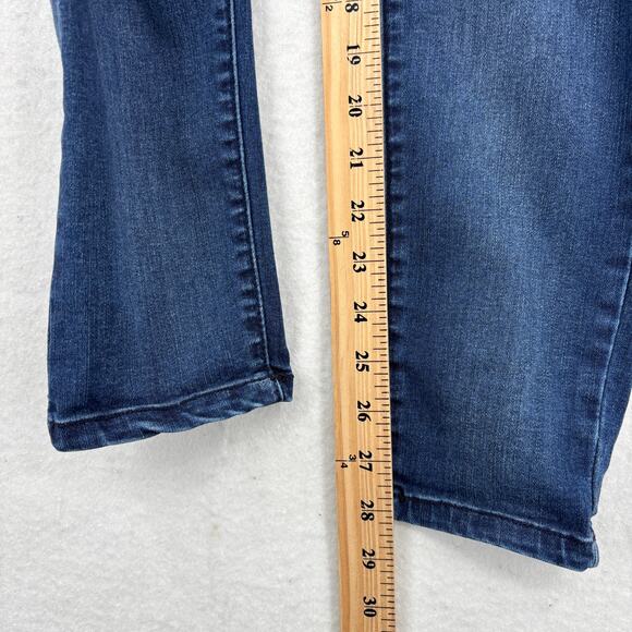Democracy Ab Solution Ankle Jeans Size 6 Blue Skinny Distressed Stretch Denim - Picture 9 of 11